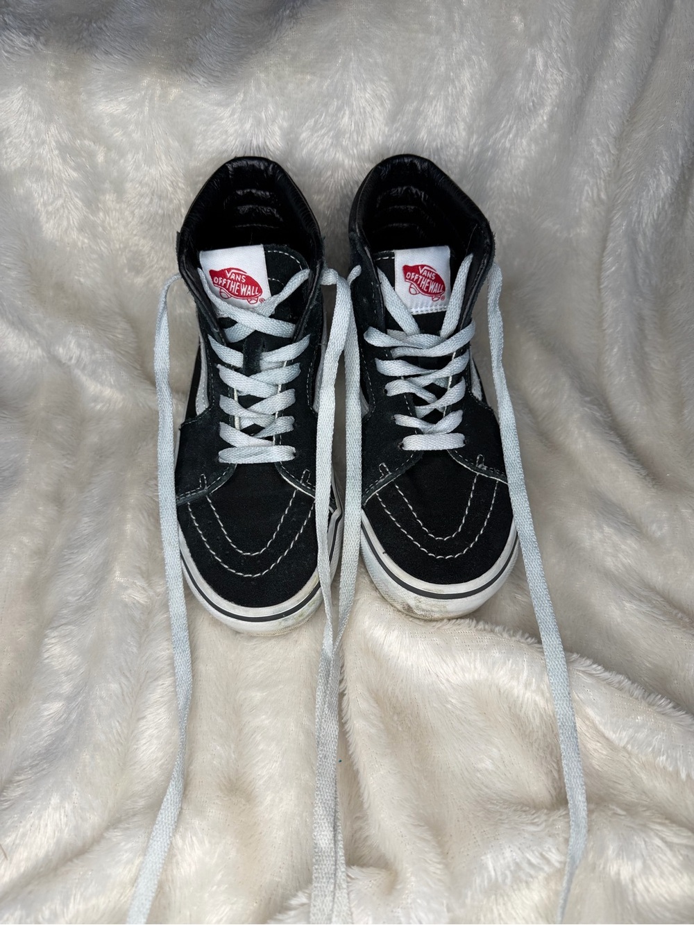 Vans Kids Black High-Top Skate Shoes